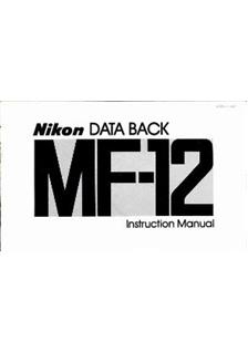 Nikon MF 12 manual. Camera Instructions.